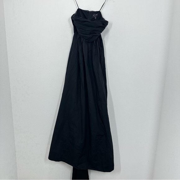 J. Crew Collection Elegant Black Evening Gown Floor Length Dramatic Large Bow - Picture 2 of 8